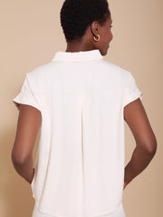 Camicia senza maniche con ricami floreali MEISIE