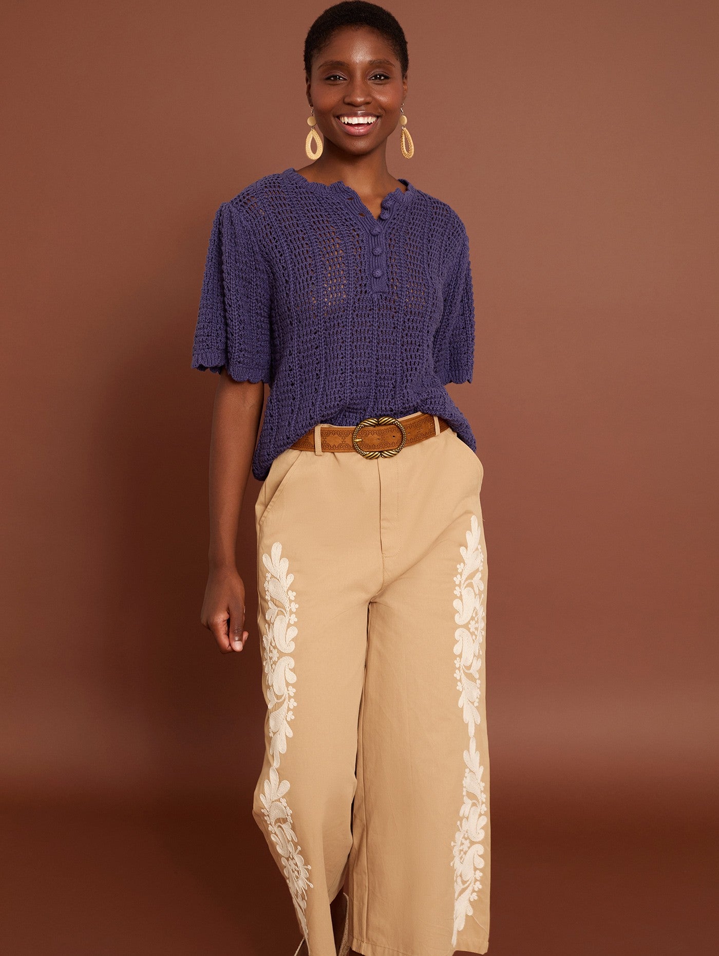 Maglia lavorata all'uncinetto MEISIE