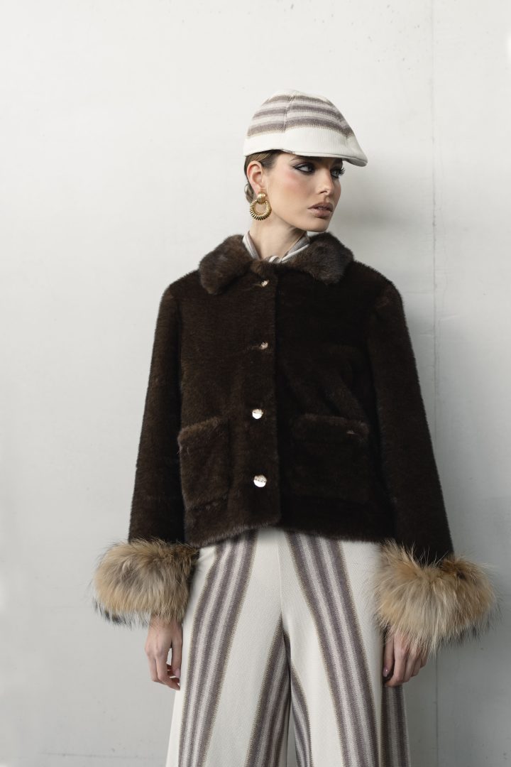 Cappello visiera in tessuto rachel e lurex PHO