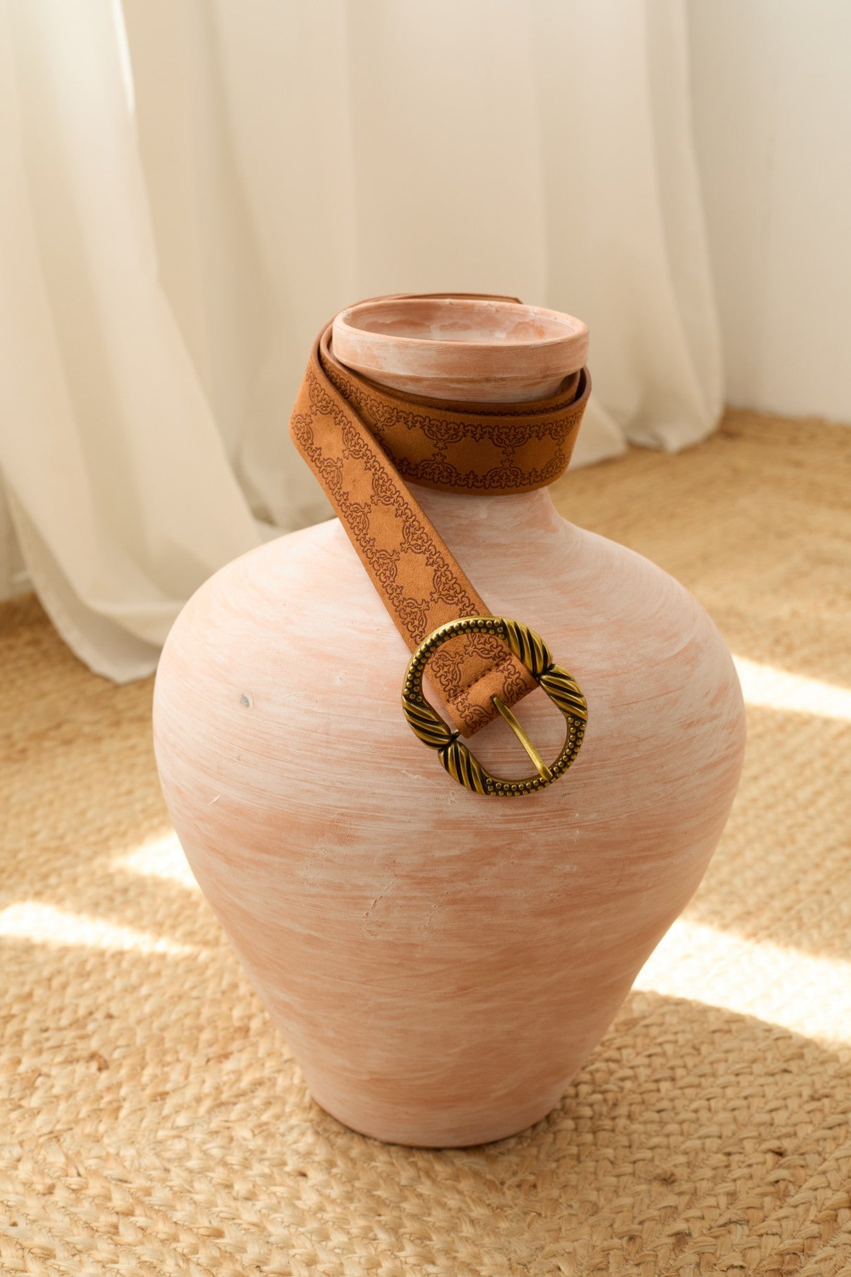 Cintura in pelle scamosciata goffrata MEISIE