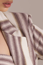 Giacca doppiopetto in tessuto rachel con lurex PHO