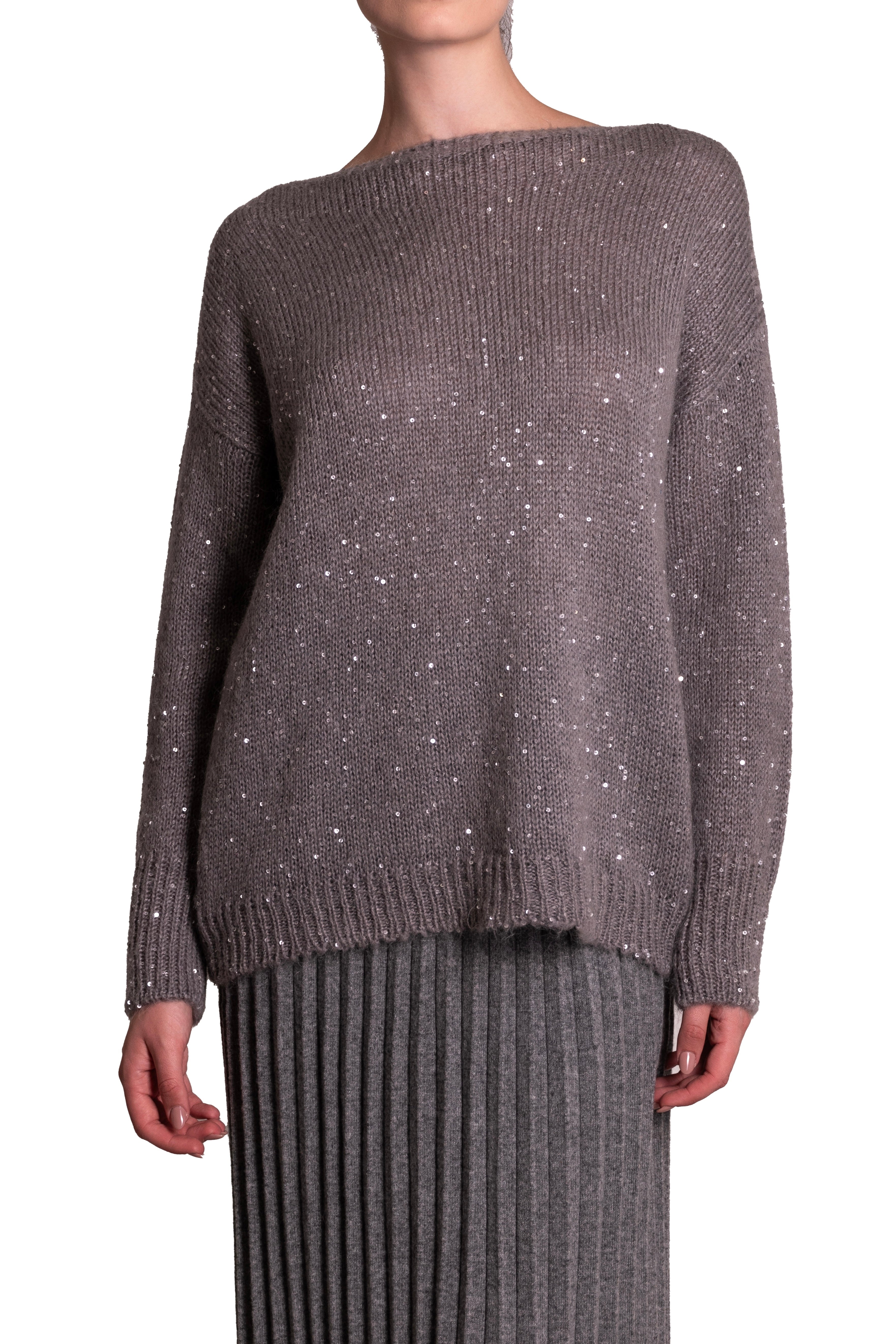 Maglia in mohair con micro paillettes PAPERLACE