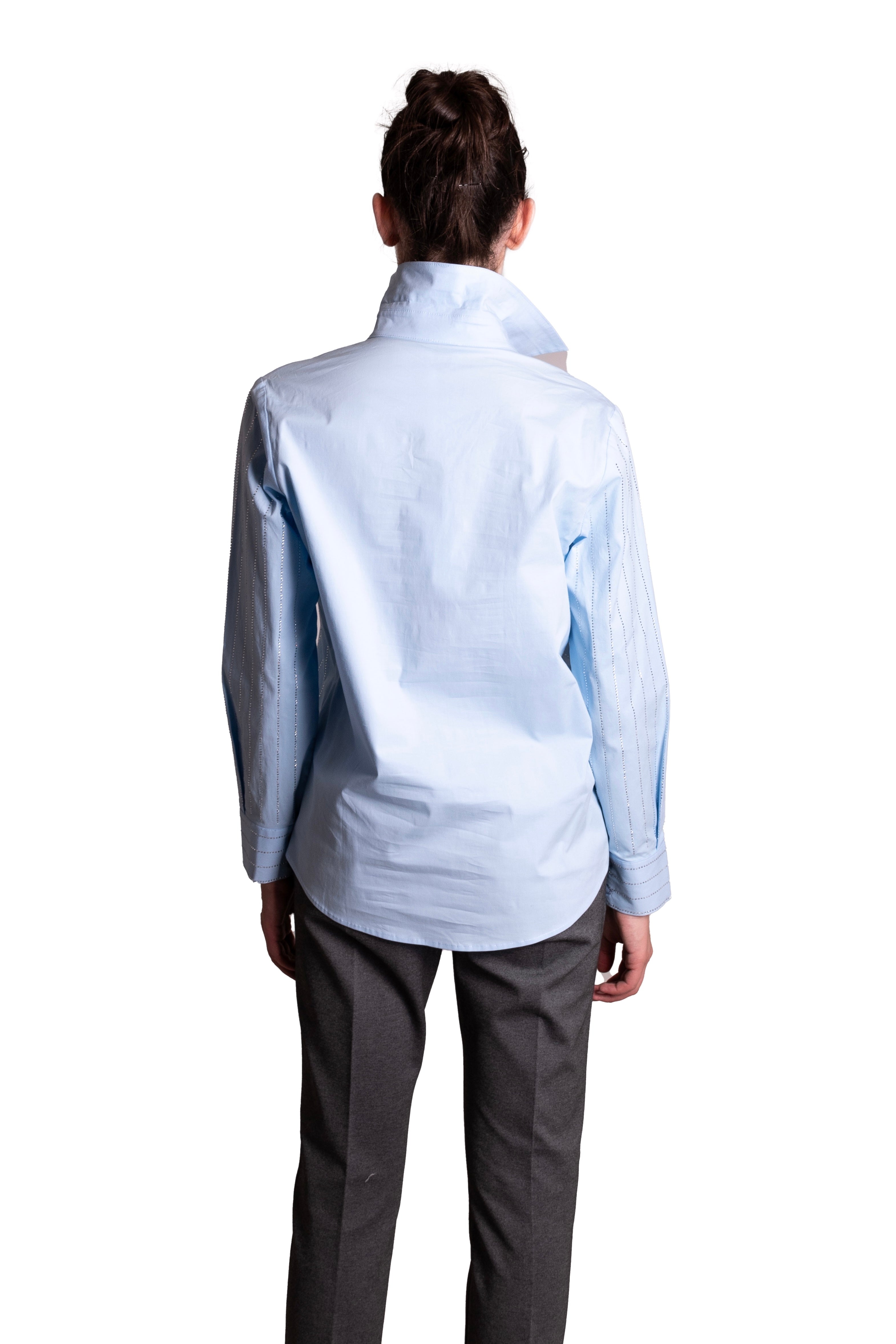 Camicia Di cotone Stretch con cristalli Z.O.E.