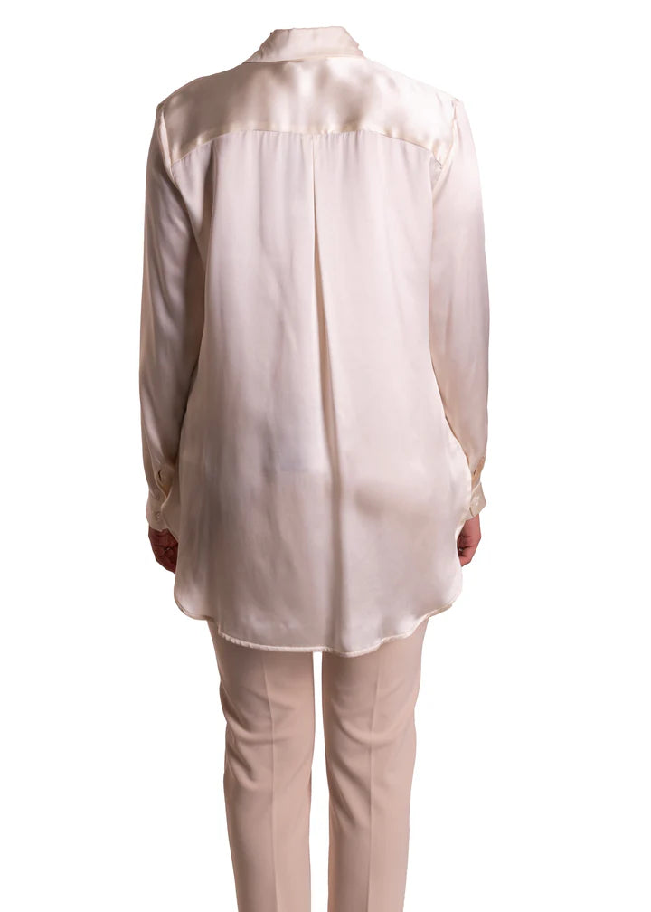 Camicia Di Raso In Seta Con Volant ATELIR LEGORA