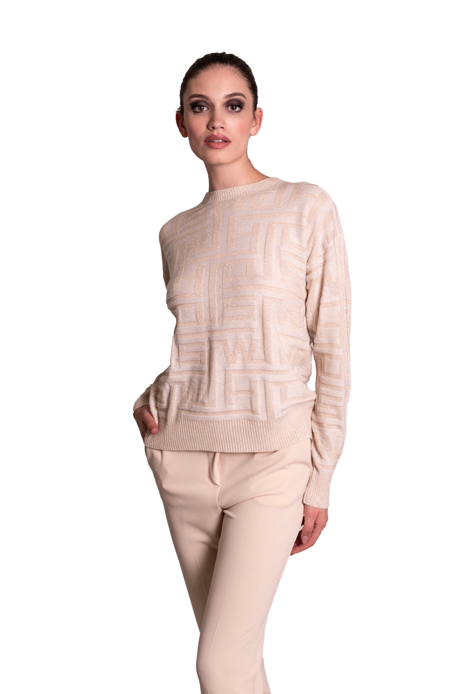 Maglia in cashmere con lurex WHO*S WHO