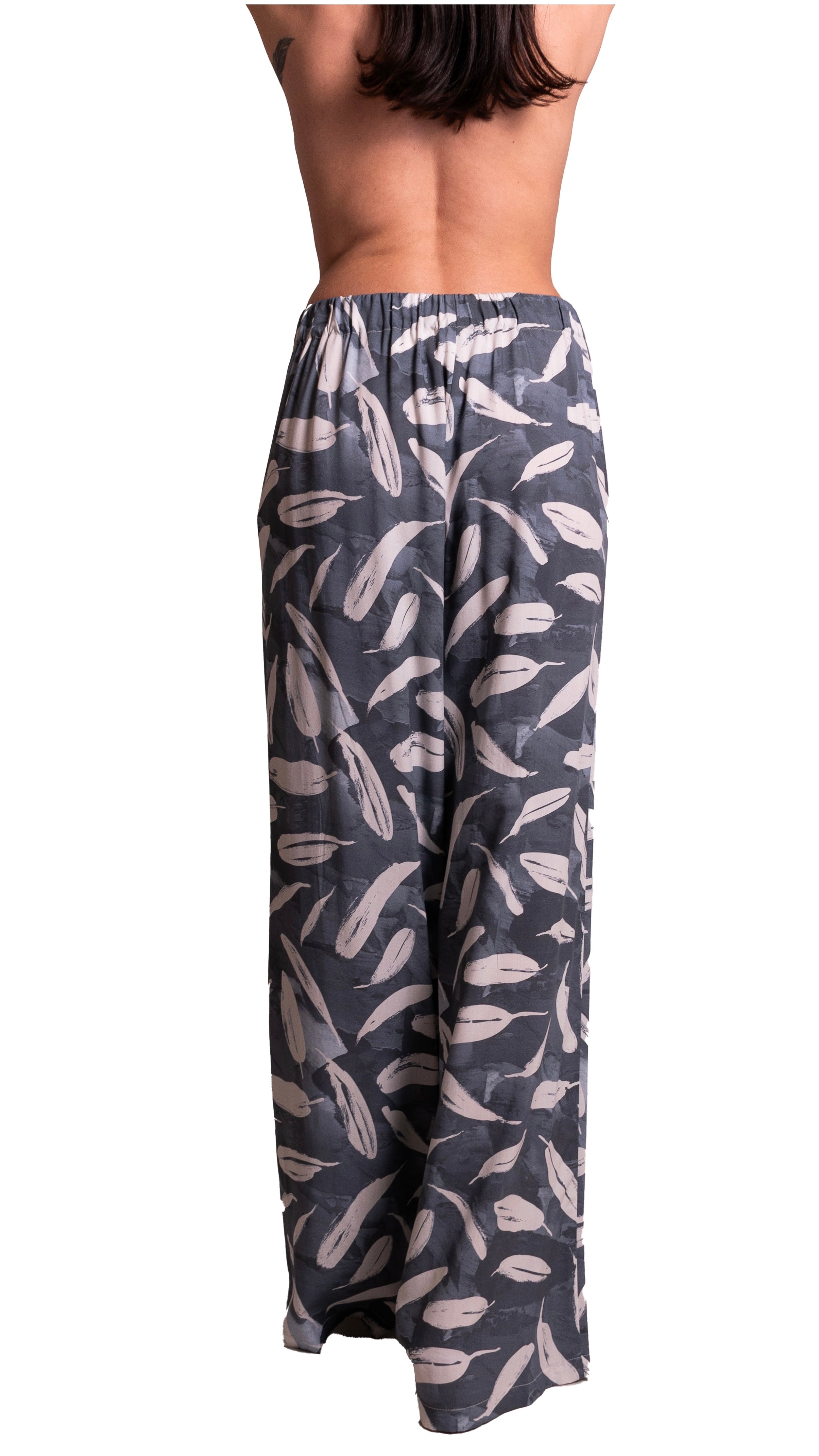 Pantalone palazzo fantasia con elastico JEANS&POLO