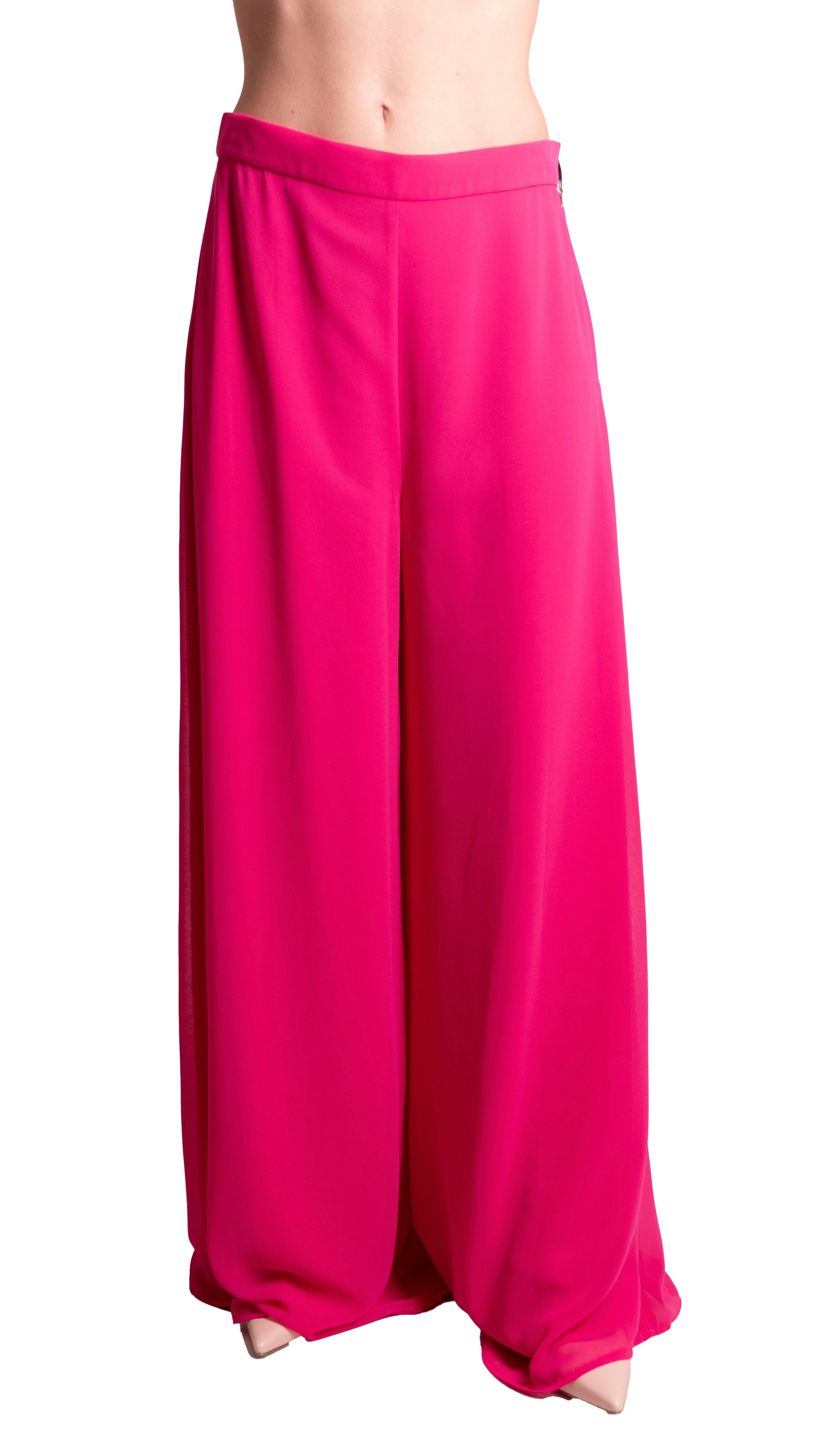 Pantaloni palazzo in georgette ALBA CONDE