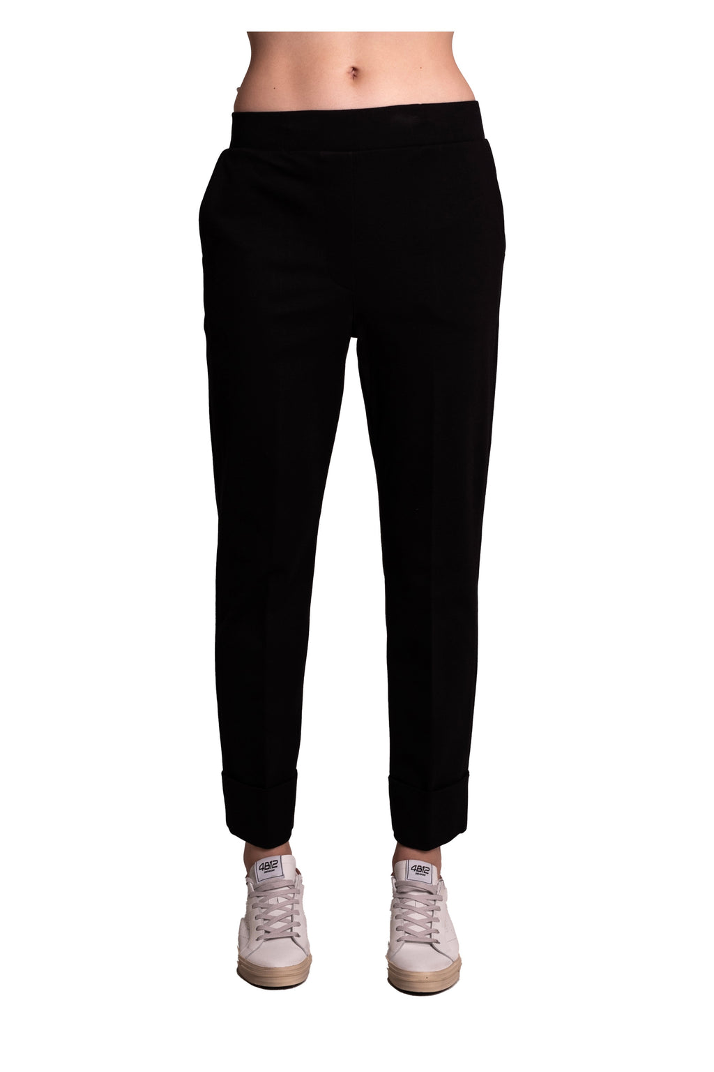 Pantaloni con risvolto in punto milano Z.O.E.