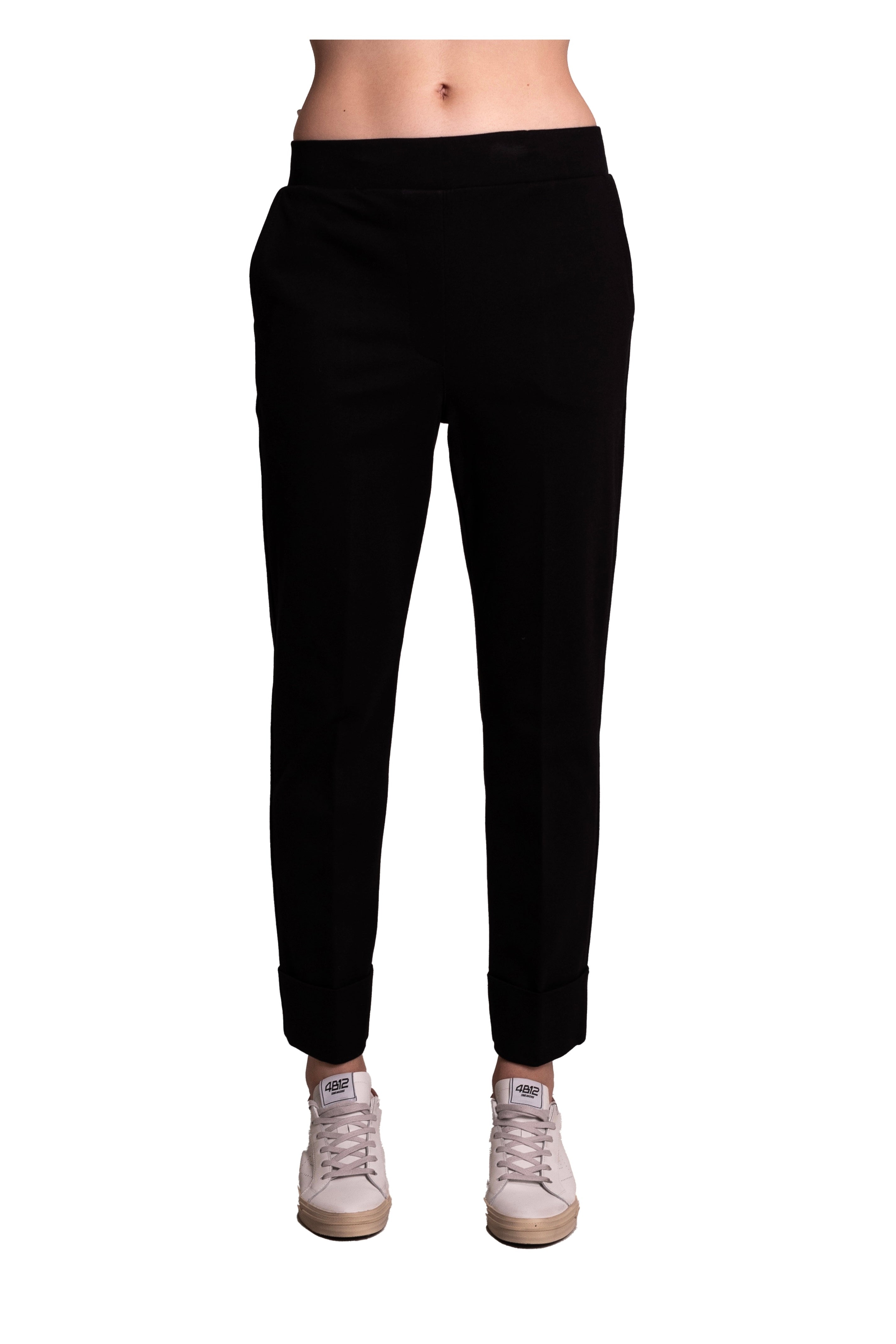 Pantaloni con risvolto in punto milano Z.O.E.