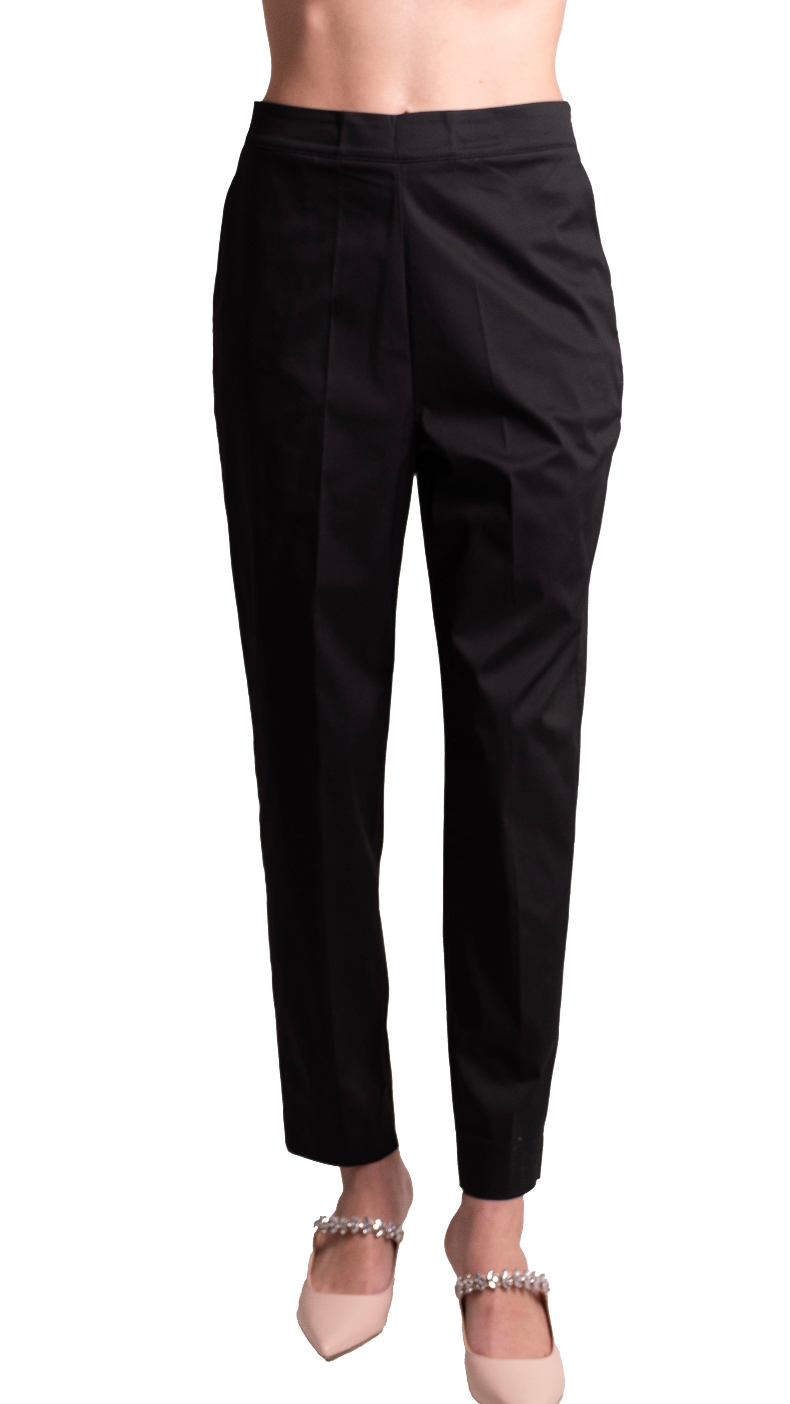 Pantaloni dritti di cotone stretch MADDALENA DI LORENZO