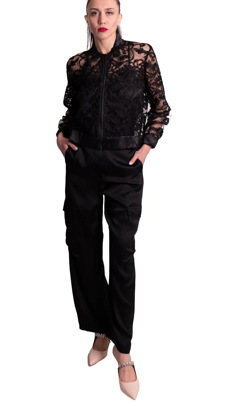 Bomber di pizzo trasparente MAURIZIO