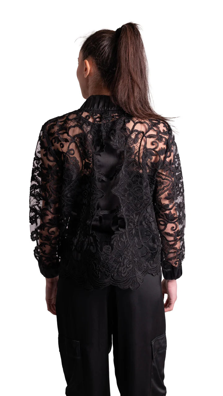Bomber di pizzo trasparente MAURIZIO