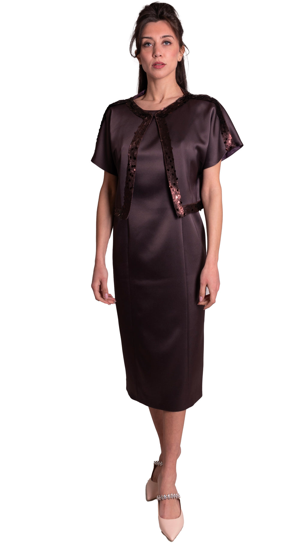 Abito midi a Tubino di raso FELY CAMPO