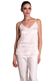 Top in raso stretch con pizzo Z.O.E.