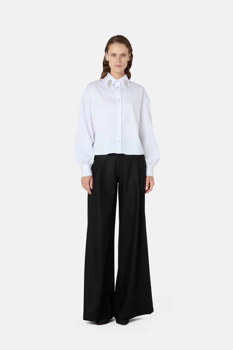 Camicia Pefil In Cotone con dettagli gioiello CHIARA BONI