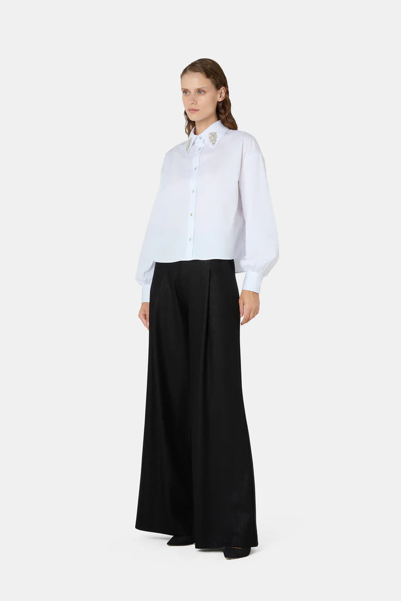 Nuova Collezione Camicia Pefil In Cotone con dettagli gioiello CHIARA BONI