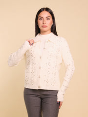 Cardigan trecce con cristalli Z.O.E.