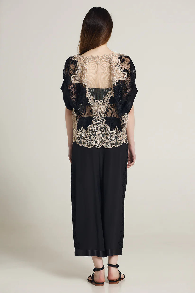 Blusa over in pizzo trasparente  MAURIZIO