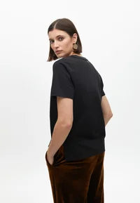 T-shirt di cotone ricamo Tigre con Paillettes LOLA CASADEMUNT