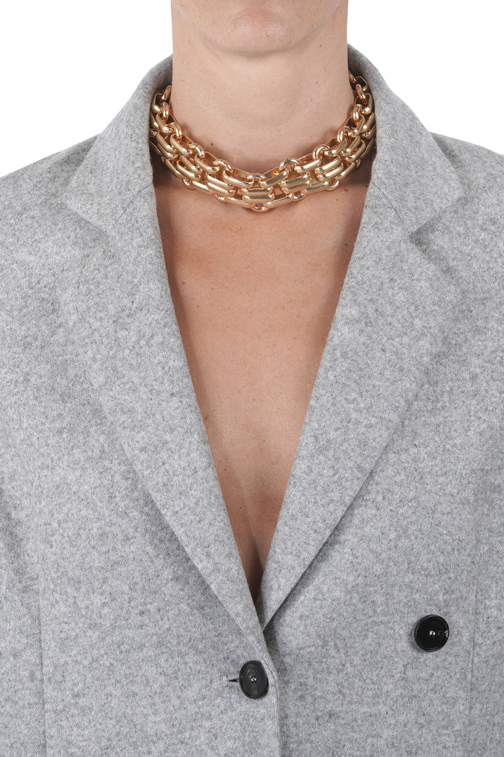 Collana Choker Caterina a catena in metallo oro ALEVA' BIJOUX