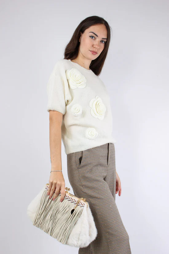 Clutch in Ecopelliccia e Frange PHO