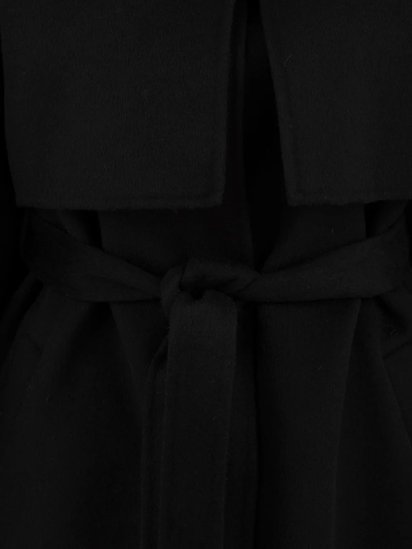 Cappotto in panno di lana con mantellina GLOX