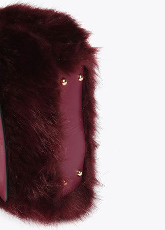 Borsa in Pelliccia Sintetica con Patta in ecopelle LOLA CASADEMUNT