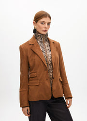 Nuova Collezione Blazer in finta pelle scamosciata con gilet effetto serpente LOLA CASADEMUNT