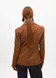 Nuova Collezione Blazer in finta pelle scamosciata con gilet effetto serpente LOLA CASADEMUNT