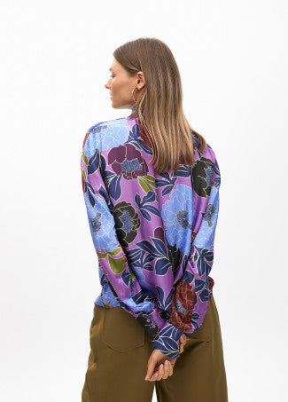 Blusa in raso stampa floreale LOLA CASADEMUNT