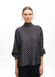 Nuova Collezione Blusa collo alto a pois LOLA CASADEMUNT