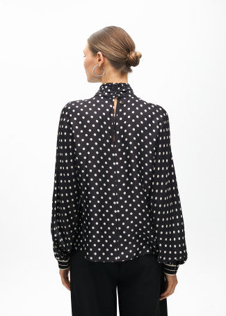 Nuova Collezione Blusa collo alto a pois LOLA CASADEMUNT