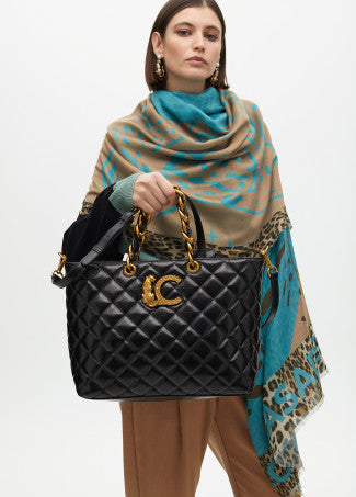 Nuova Collezione Borsa shopper a due manici con trapuntata in ecopelle LOLA CASADEMUNT