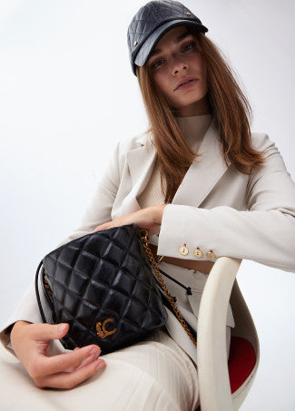 Borsa shopper a due manici con trapuntata in ecopelle LOLA CASADEMUNT