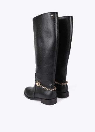 Stivale alto con dettaglio di catena posteriore 30mm LOLA CASADEMUNT