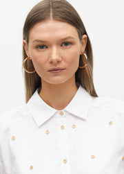 Nuova Collezione Camicia in Popeline con bottoni Gioiello LOLA CASADEMUNT