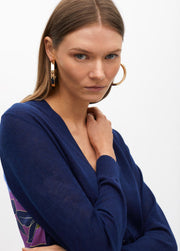Nuova Collezione Cardigan in Maglia Fine con Retro fantasia LOLA CASADEMUNT