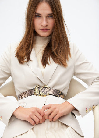 Cintura reversibile con fibbia LC leopardo LOLA CASADEMUNT