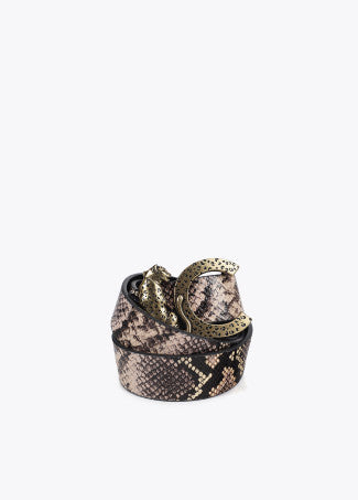Cintura reversibile con fibbia LC leopardo LOLA CASADEMUNT