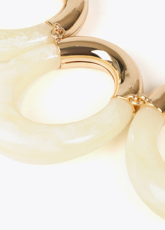 Collana ovale che combina metallo e acrilico LOLA CASADEMUNT