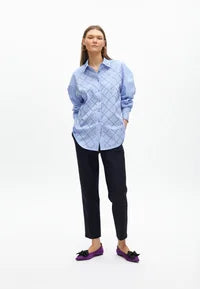 Nuova Collezione Camicia Di cotone a righe con cristalli LOLA CASADEMUNT