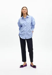 Nuova Collezione Camicia Di cotone a righe con cristalli LOLA CASADEMUNT