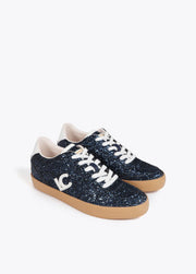Nuova Collezione Sneakers glitterate con logo in Pelle LOLA CASADEMUNT