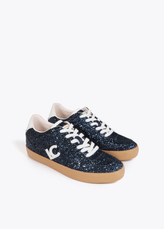 Nuova Collezione Sneakers glitterate con logo in Pelle LOLA CASADEMUNT