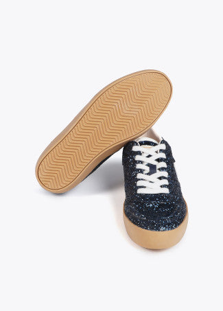 Nuova Collezione Sneakers glitterate con logo in Pelle LOLA CASADEMUNT