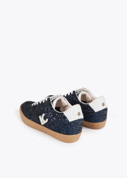 Nuova Collezione Sneakers glitterate con logo in Pelle LOLA CASADEMUNT