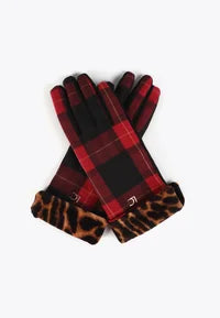 Nuova Collezione Guanti in tessuto tartan LOLA CASADEMUNT