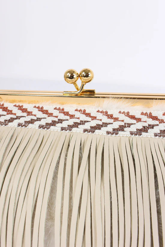 Clutch in Ecopelliccia e Frange PHO