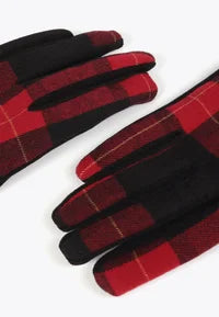 Guanti in tessuto tartan LOLA CASADEMUNT