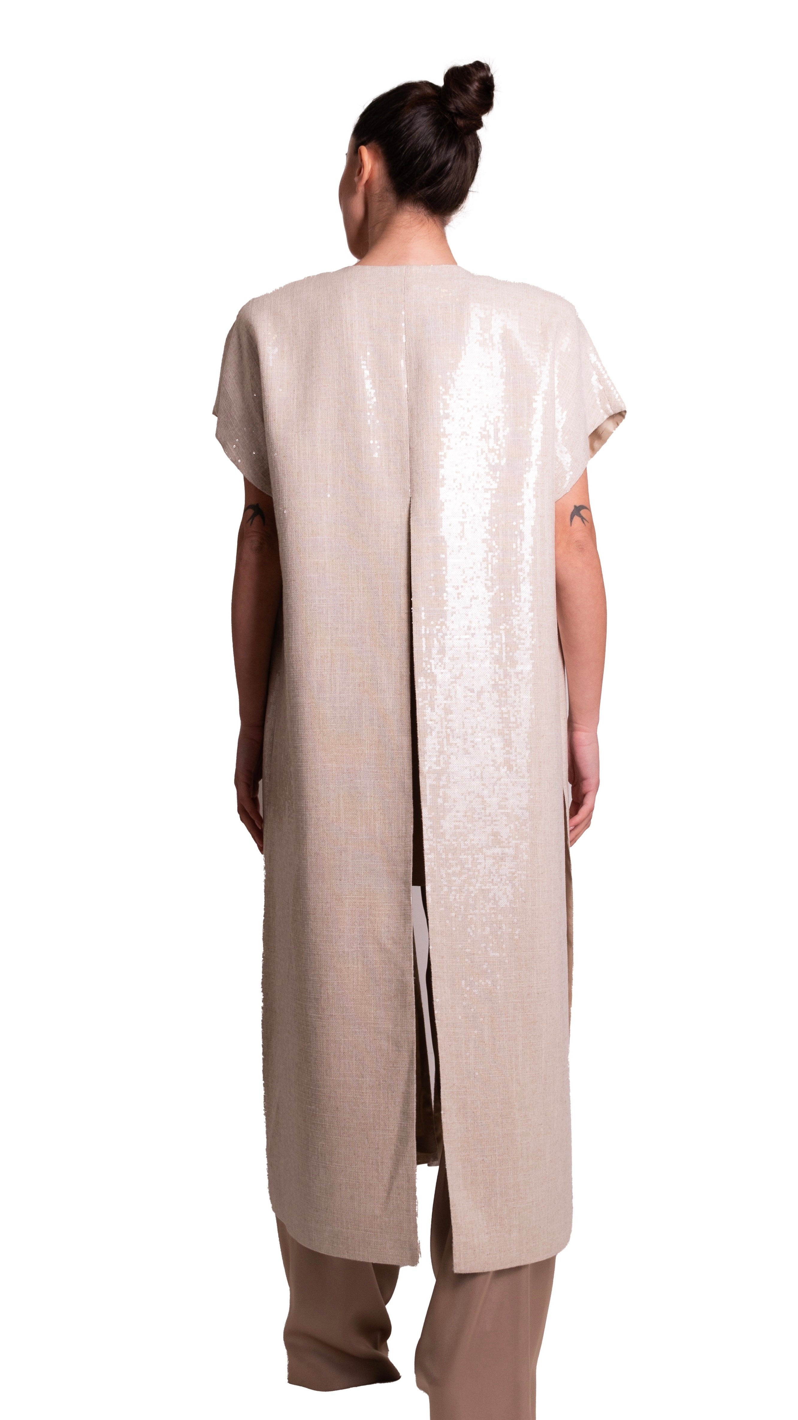 Gilet Di Lino Con Micro Paillettes FELY CAMPO